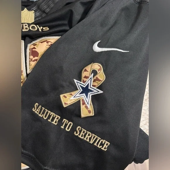Dallas Cowboys BEASLEY "Salute to Service" Nike Jersey #11 Size Large - Picture 3 of 6
